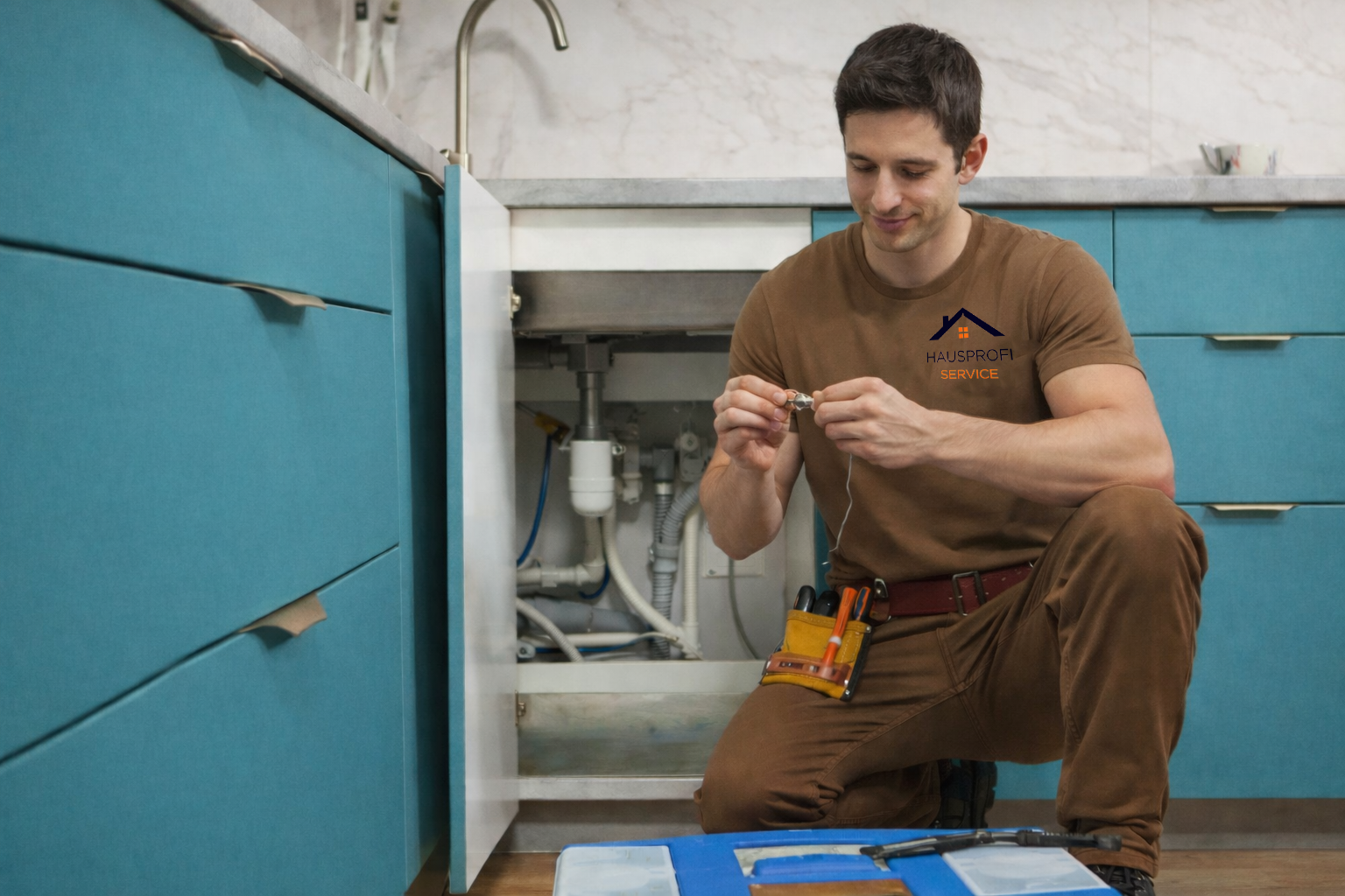 Partner-Handwerker bei der Arbeit